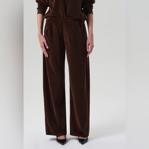 Citizens of Humanity / NWT / Brynn Drawstring Velour Pant/Size Small/Cammello